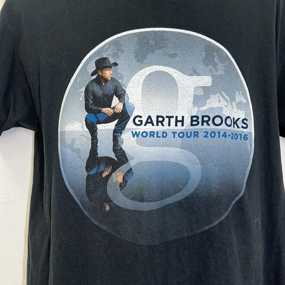 Hanes - Garth Brooks World Tour 2014 - 2016 Graphic Short Sleeve T Shirt Size L - Picture 2 of 8